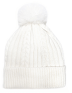 AUTN beanie CREAM Cable Pom Beanie