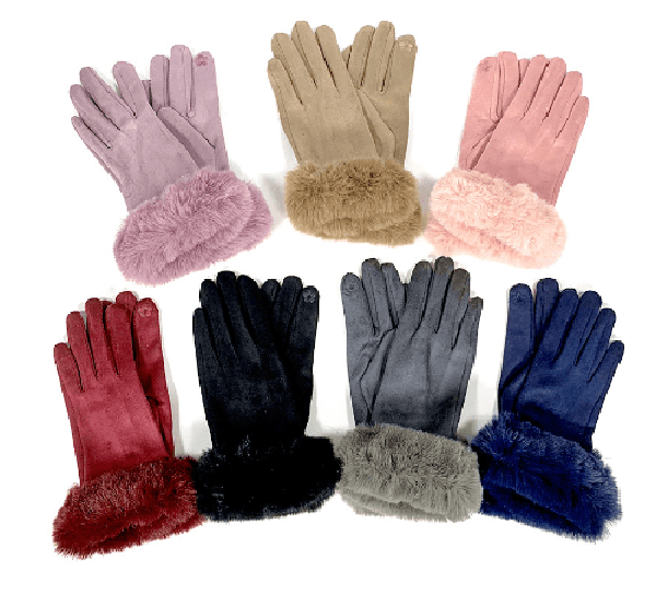 AUTN gloves Black Fur cuff  gloves