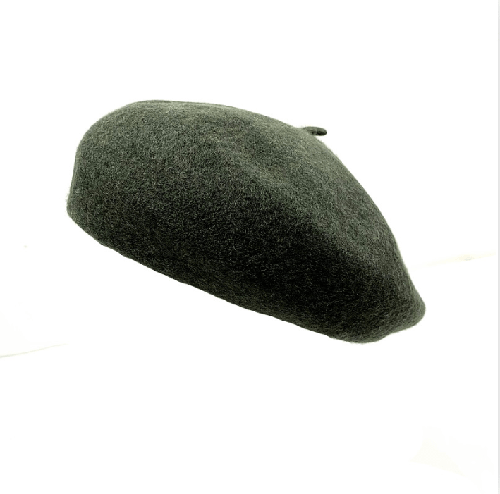 AUTN hat dk green Wool Beret