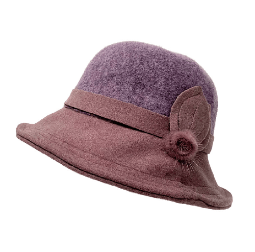 AUTN hat Mauve Wool Bucket Hat