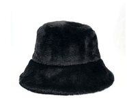 AUTN hats Black Fluffy bucket hat.
