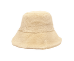 AUTN hats cream Fluffy bucket hat.