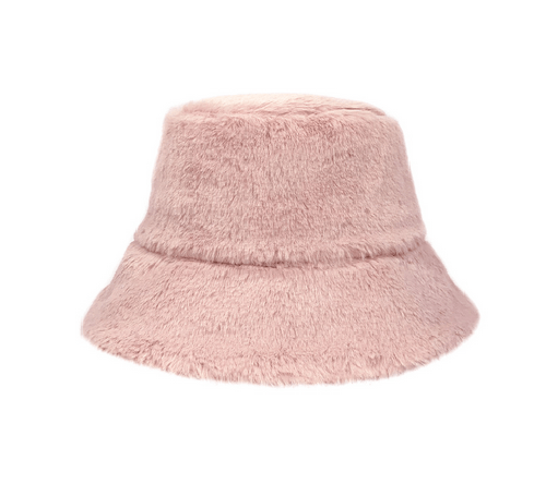AUTN hats pink Fluffy bucket hat.