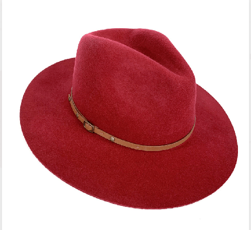 AUTN hats Red AT Felt fedora