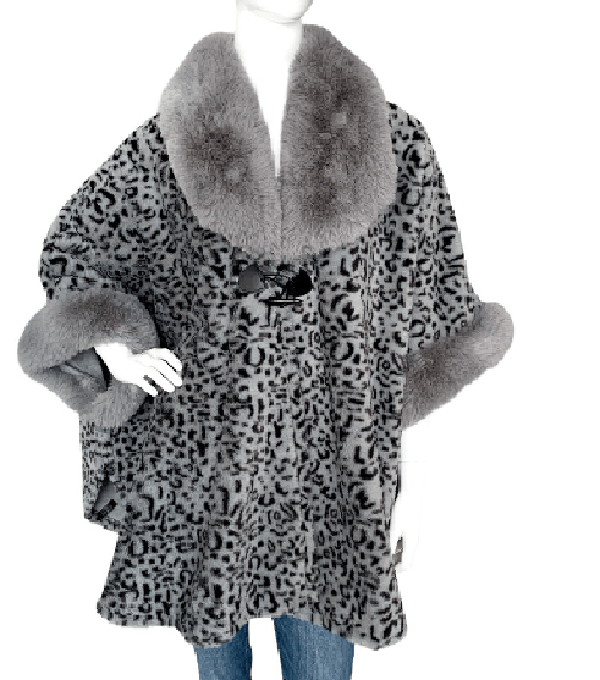 Animal print cape.