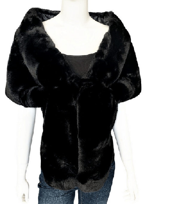 AUTN STOLE AT Faux fur shawl