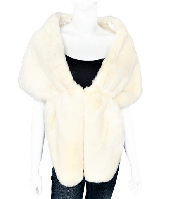 AUTN STOLE AT Faux fur shawl