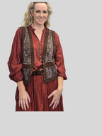 Faux Suede Vest Chocolate