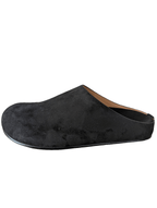 Los Cabos Lumi Slides black slip-on with synthetic suede upper and innersole