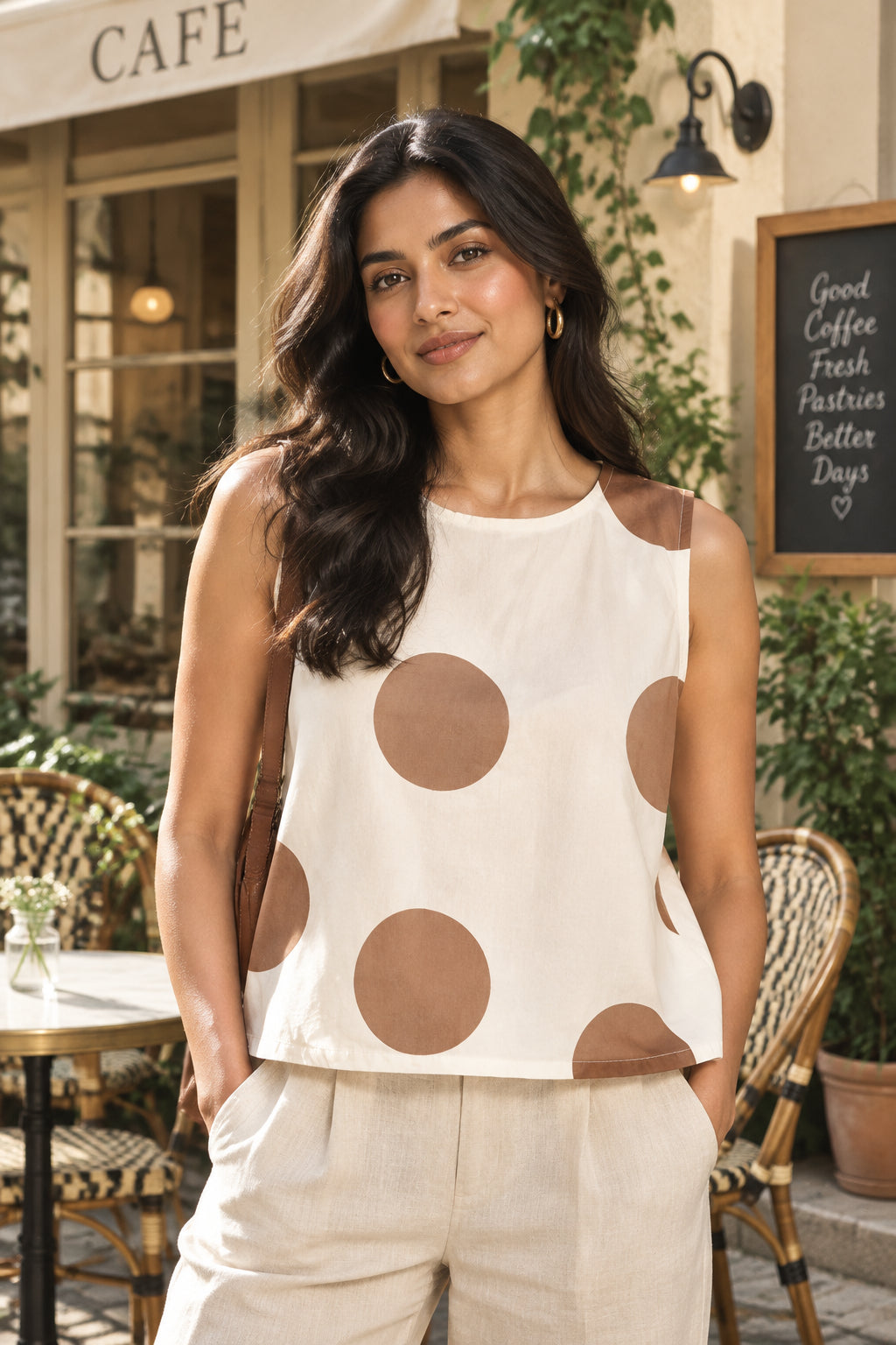 Bianca Polka Dot Singlet