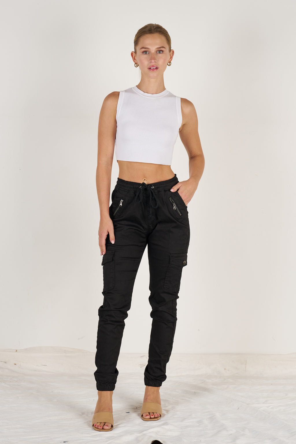 Cargo Jeans black Wakee jeans