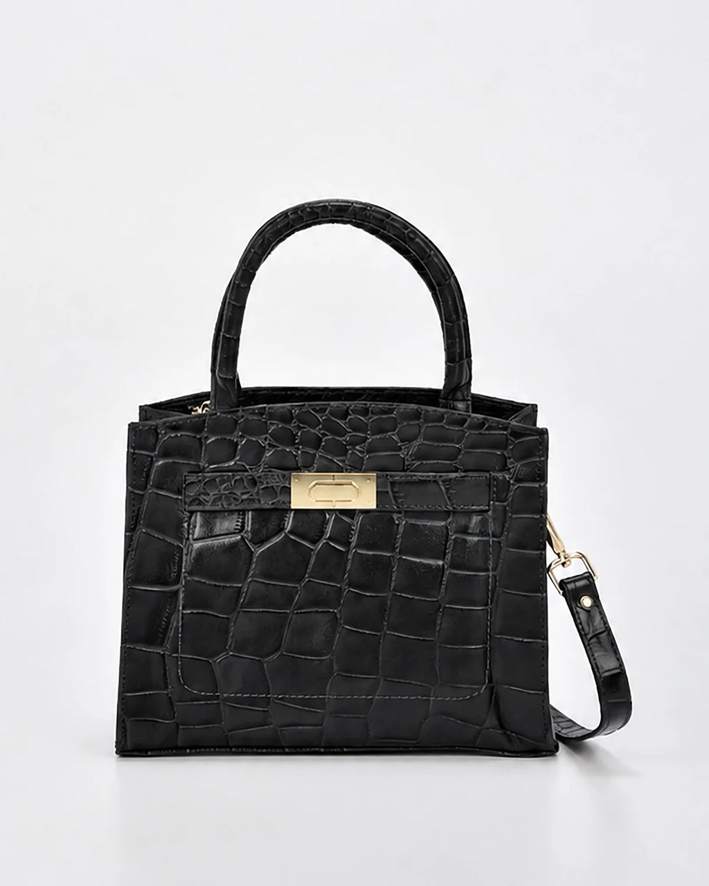 Brighton Croc Leather Crossbody Bag