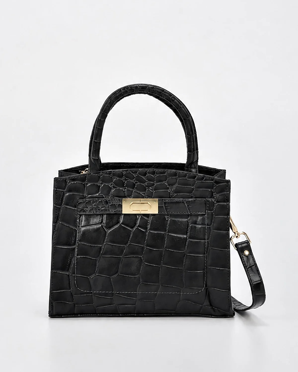 Brighton Croc Leather Crossbody Bag