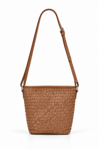 Canterbury Woven Leather Bucket Bag