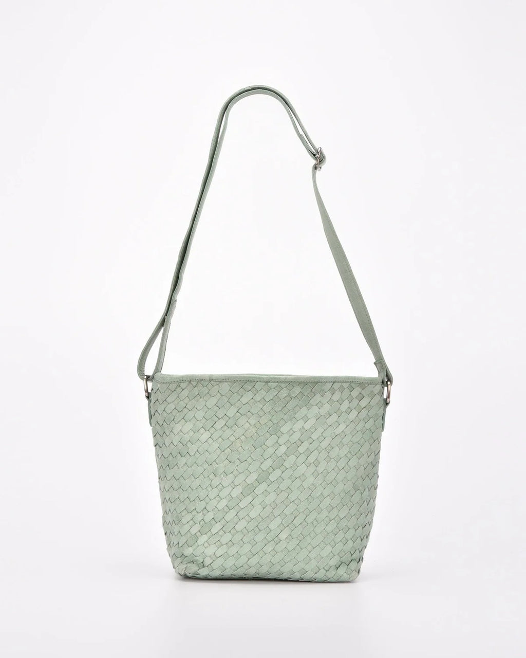Canterbury Woven Leather Bucket Bag
