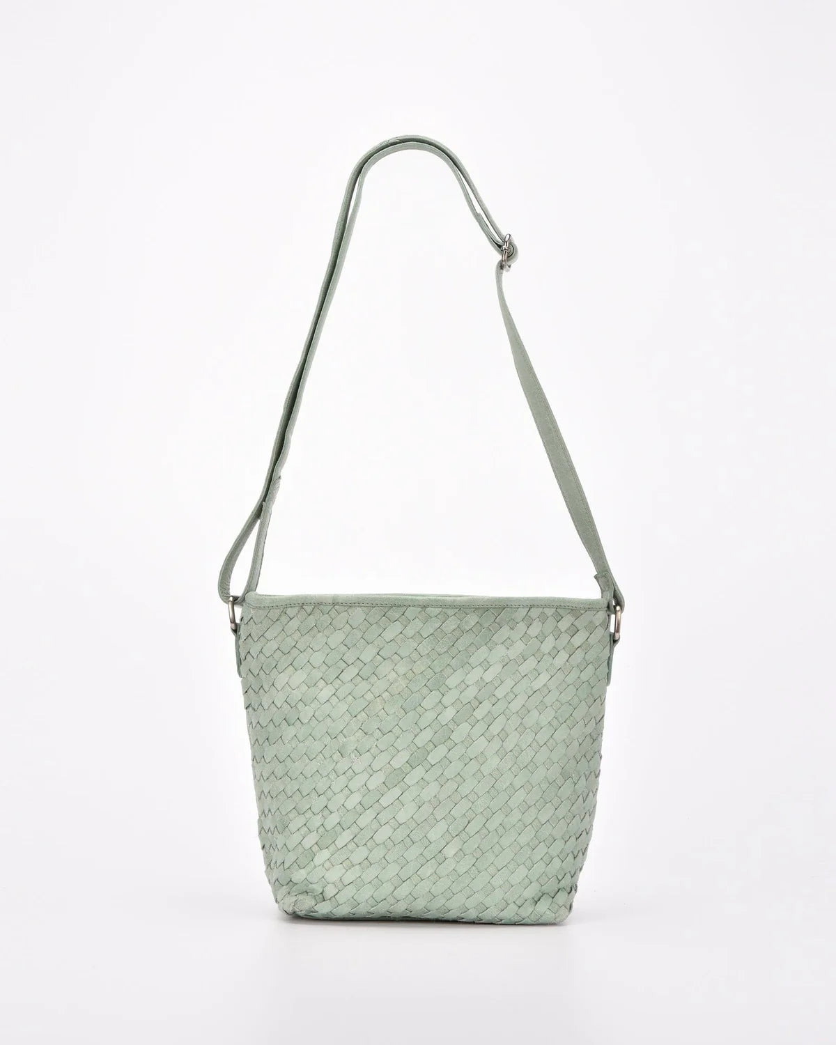 Canterbury Woven Leather Bucket Bag