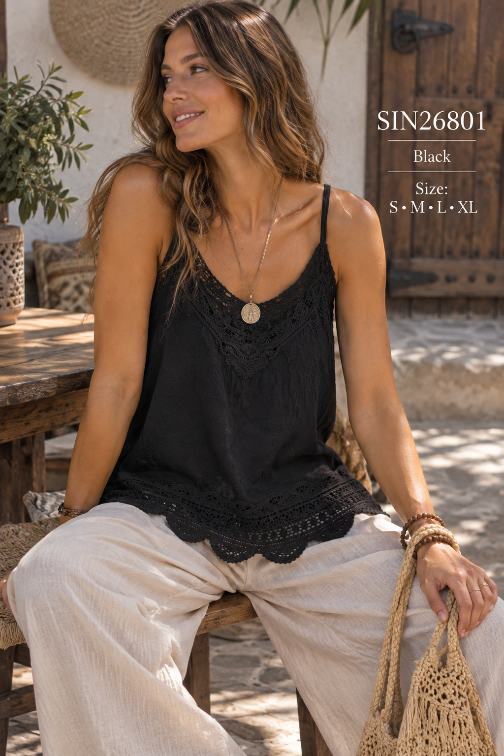 Lulusun Cotton Crochet Singlet