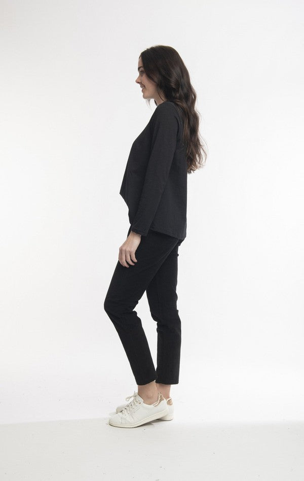 Solid Cord jeggings Black