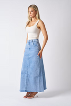 A-line Denim Maxi Skirt Wakee jeans