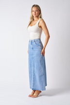 A-line Denim Maxi Skirt Wakee jeans