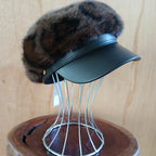 Faux Fur Leopard Cap Cinnamon Creations