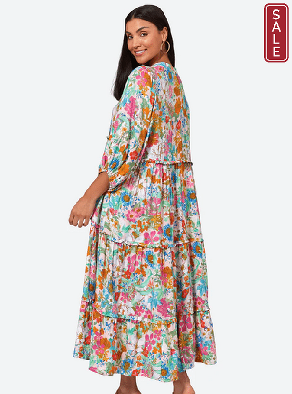Esprit Tiered Dress-P.Flourish