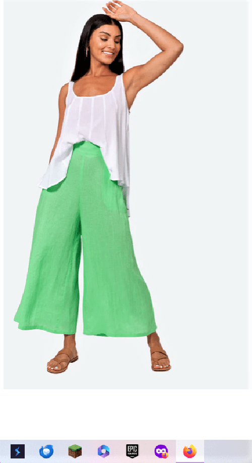 Eb&Ive linen pants La Vie cropped pants Kiwi