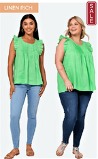 La Vie Frill top Kiwi
