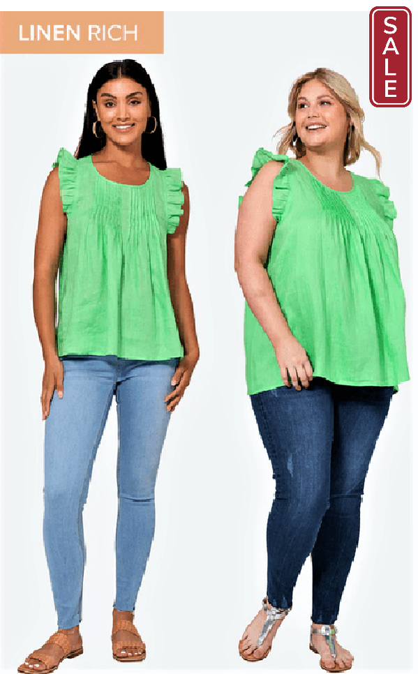 La Vie Frill top Kiwi