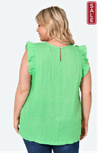 La Vie Frill top Kiwi