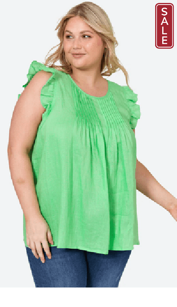 La Vie Frill top Kiwi