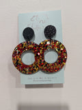 Eclectic HIPPO earrings Multi Circle Dangles