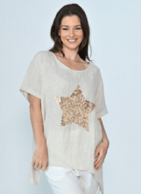 Kalyani Sequin star top