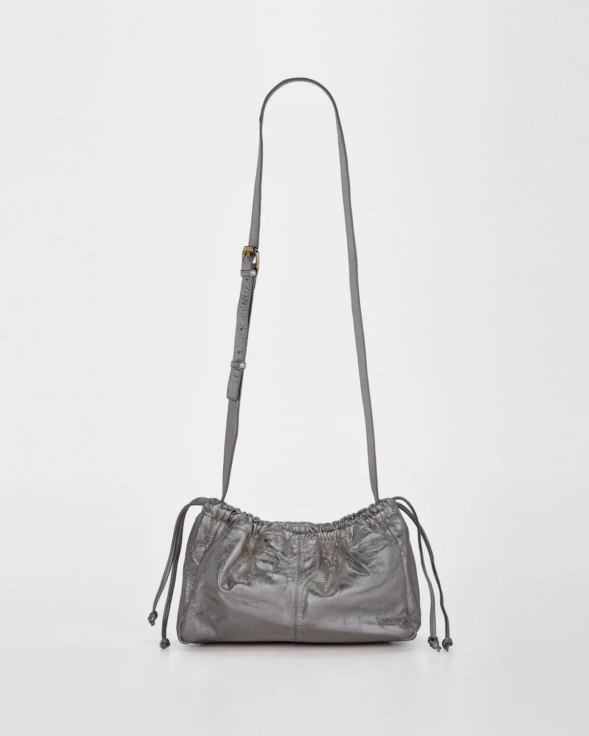 Halley Metallic Drawstring Crossbody