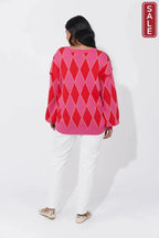 Casablanca Lurex Jumper - Chilli/Pink Haven