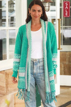 Isabella boho longline cardigan Sophia Longline Tassel Cardigan