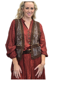 Faux Suede Vest Chocolate
