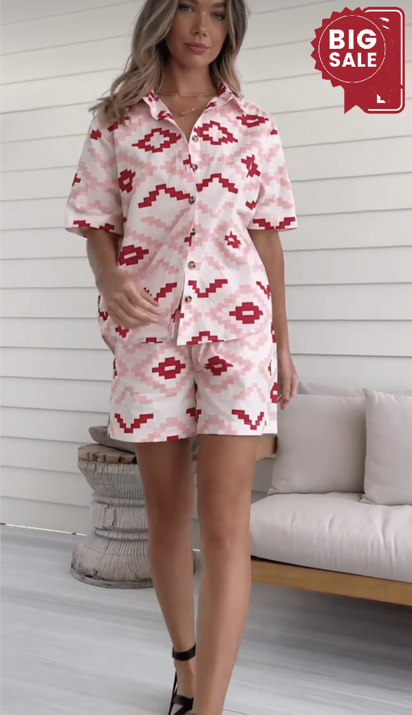 Aztec Shirt/short Set