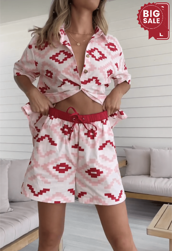 Aztec Shirt/short Set