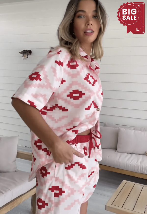 Aztec Shirt/short Set