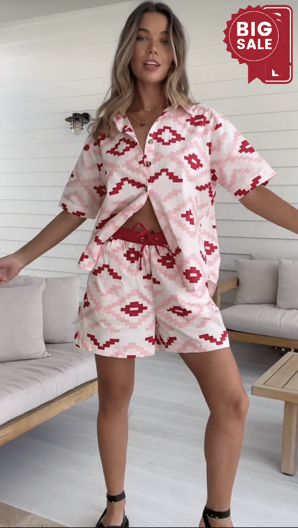 Aztec Shirt/short Set
