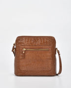 Kingsley Croc Leather  Crossbody Bag