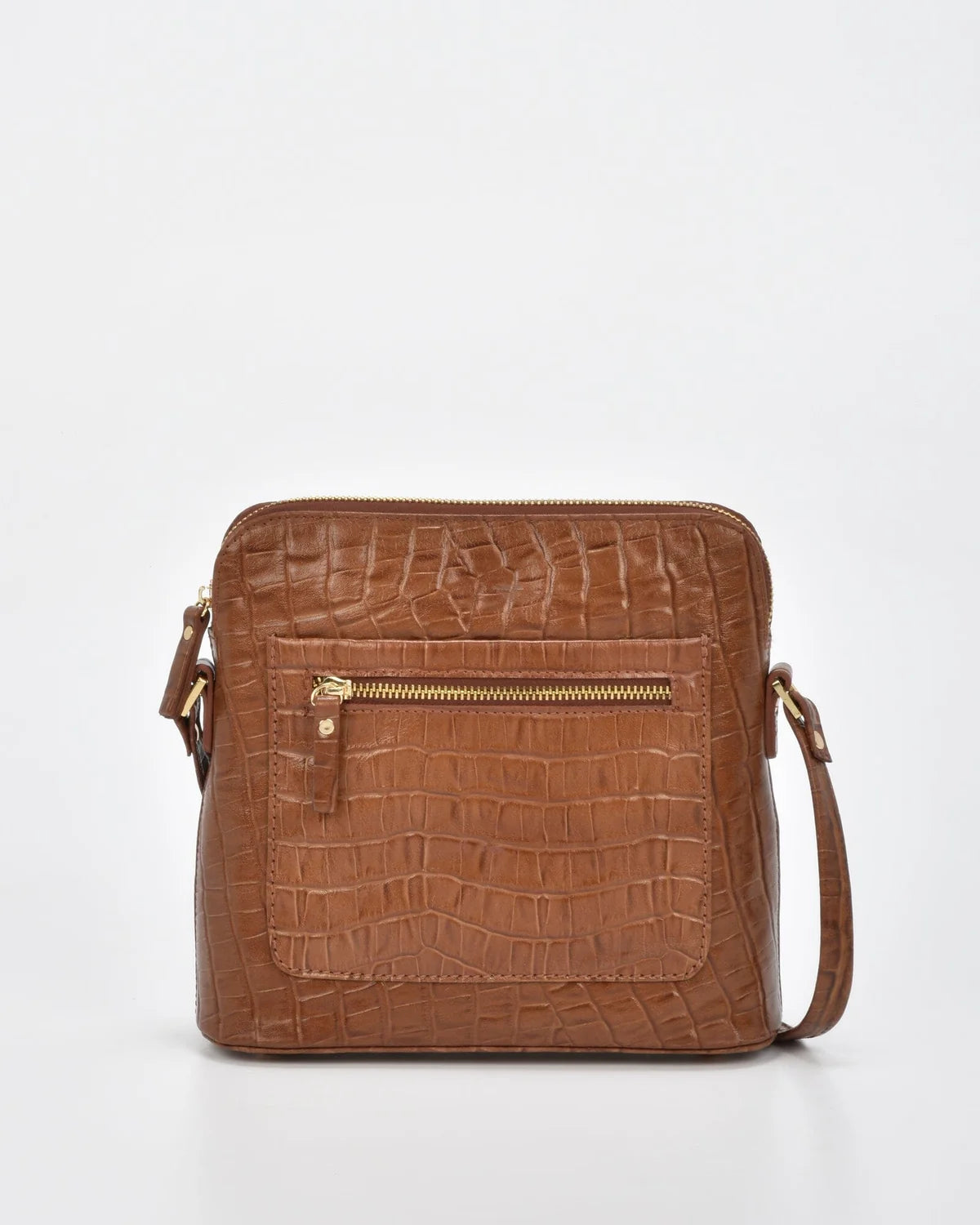 Kingsley Croc Leather  Crossbody Bag