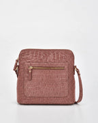 Kingsley Croc Leather  Crossbody Bag