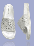 Lav-ish sandals 36 / Silver Bling Pool Slides