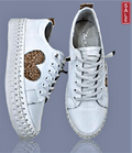 Lav-ish Sneakers Heart Sneakers- gold