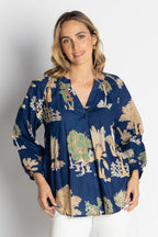 LulaLife Amrita Shirt  Navy