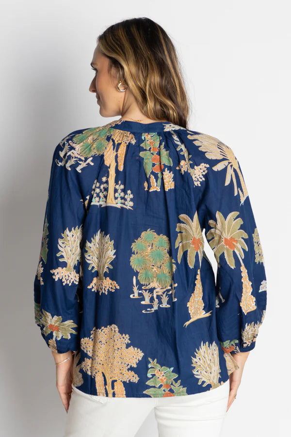 LulaLife Amrita Shirt  Navy