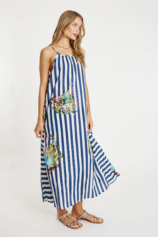 LulaLife Lucciano Maxi Navy Stripe