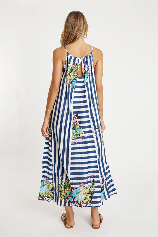 LulaLife Lucciano Maxi Navy Stripe